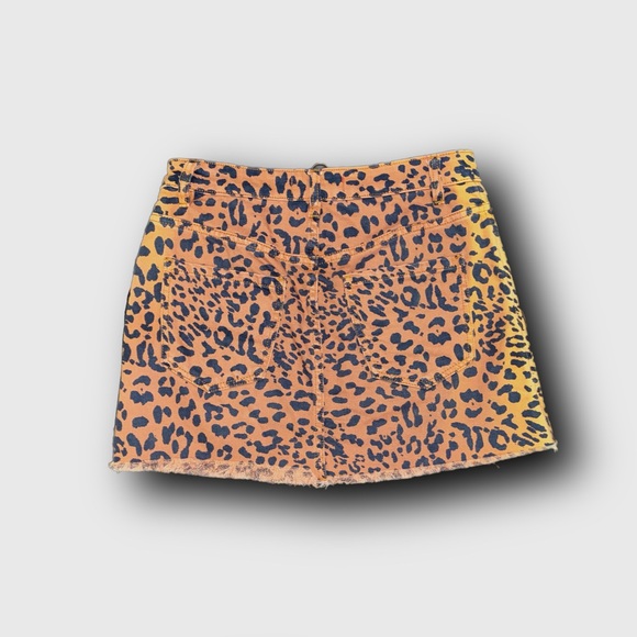 We the Free Leopard Print Denim Mini Skirt - Picture 3 of 4